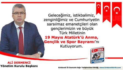 19 Mays Atatrk' Anma Genlik ve Spor Bayramnz Kutlu Olsun!